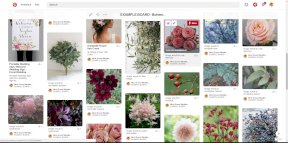Our example Pinterest Board - the flower choices: