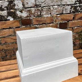 White riser pedestal for hire - pair