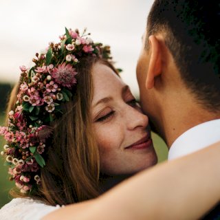 Delicate floral crowns for brides